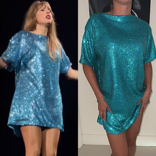 Sequin T Shirt Dress